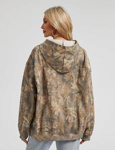 Nouveau Camo De Luxe Femmes Hoodies Haute Qualité Coton Polaire Acide Lavage Pull Lourd Streetwear Boxy Fit Hiver Automne - Product Image 3