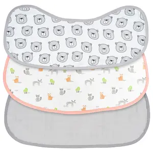 2024 Nieuwe Custom Size Sublimatie Burp Doek Baby Hot Verkoop 3 Lagen Zachte Biologische Katoenen Burp Doek Voor Baby Meisjes Jongens Odm/Oem