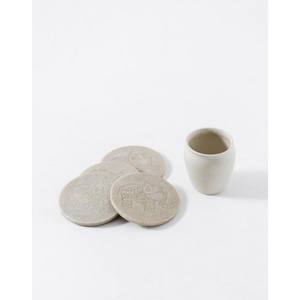 Hexa Brass Inlay White & Gold Marble <b>Set</b> of Table <b>Coaster</b> Personalized Marble Drink <b>Coaster</b> Marble Pattern & Metal - Product Image 6