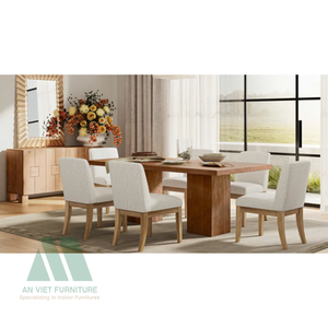 Juego de sillas de comedor de madera dura de diseño moderno muebles para el hogar fabricados en Vietnam para dormitorio y comedor listos para ensamblar - Product Image 2