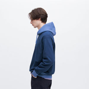 Venta al por mayor de alta calidad Unisex algodón orgánico pulóver Sudadera con capucha de los hombres Terry secado rápido transpirable liso Sudadera con capucha de los hombres - Product Image 4