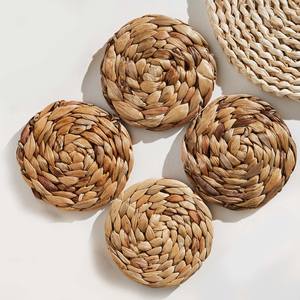 Wholesale eco-friendly water hyacinth <b>coaster</b> with logo lowest price good quality <b>drink</b> <b>coasters</b> - Product Image 6