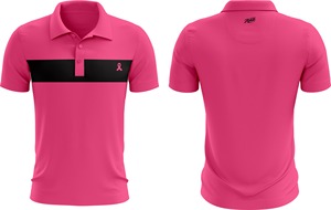Polo femme de haute qualité au-dessus du genou sensibilisation au cancer du sein ruban rose conception personnalisée tissu de qualité supérieure toutes les tailles disponibles - Product Image 4