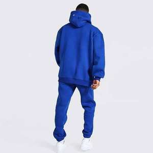 Nouvel arrivage tendance : Ensemble de survêtement streetwear pour homme, grande taille, à capuche, coupe oversize, en molleton épais polyester-coton, collection hiver, OEM - Product Image 2