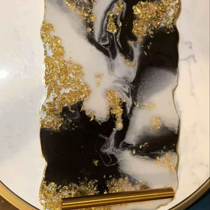 ถาดเรซิ่นตกแต่งหลากสี รูปทรงสี่เหลี่ยมผืนผ้า ของตกแต่งบ้าน ถาดเรซิ่นคุณภาพสูง - Product Image 1