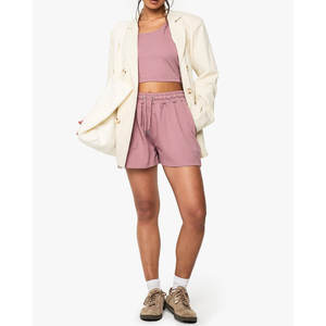 Nouvel ensemble décontracté avec short pour femme 2 pièces ensembles pour femmes tenues été marque privée 100% coton ensembles shorts - Product Image 2