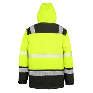 Veste de sécurité Softshell personnalisée avec autocollants et lumières réfléchissantes – Produit promotionnel - Product Image 3
