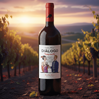 Vin rouge sec Dialogo | 100% Tempranillo |   12% d'alcool |   750 ml |   Vin de variété espagnole