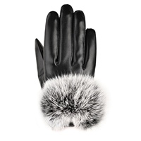 Gants en cuir de luxe pour femme, en peau de mouton véritable, chauds et tendance, pour l'hiver, vente en gros