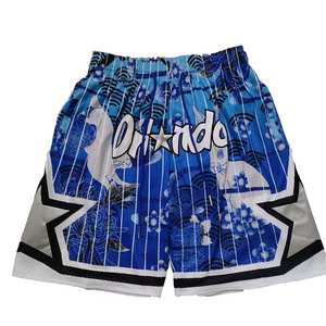 กางเกงบาสเก็ตบอลผู้ชายแบบสปอร์ต พิมพ์ลายแบบซับลิเมชั่นเต็มตัว สำหรับเยาวชน แห้งเร็ว ขายส่ง สไตล์ที่ดีที่สุด ราคาถูก - Product Image 1