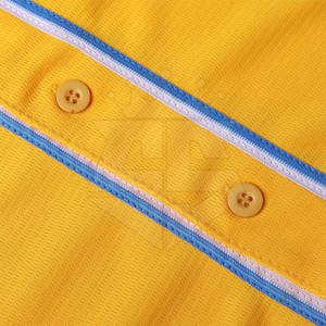 เสื้อเจอร์ซีย์เบสบอลแบบติดกระดุมเสื้อเจอร์ซีย์เบสบอลสีทึบ - Product Image 6