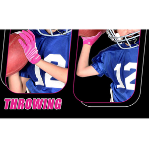 Gants de football américain professionnels en cuir polyester léger et adhérent, personnalisables, haute performance - Product Image 4