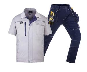 Mono de trabajo de algodón transpirable a prueba de viento para hombre de verano, taller de fábrica, trabajador Mecánico Eléctrico de talla grande 5XL, OEM personalizado - Product Image 2