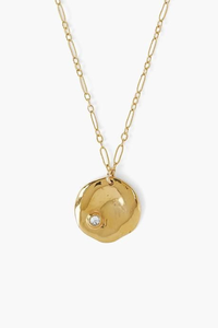 Style minimaliste nouveau métal Baoyan mode en gros 18k plaqué or serrure lune pendentif collier 316 bijoux en acier inoxydable - Product Image 6