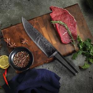 Cuchillo de chef de cocina japonesa profesional de acero de Damasco con mango de resina epoxi hecho a mano de nuevo diseño. - Product Image 3