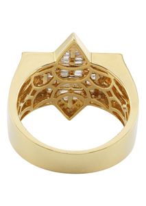 แหวนแต่งงานทองคำ 10K/14K/18K สไตล์ฮิปฮอป ประดับเพชรทรงดาวเจียระไนแบบ Emerald Cut ผลิตในห้องปฏิบัติการ ดีไซน์หรูหราสั่งทำได้สำหรับทั้งชายและหญิง - Product Image 3