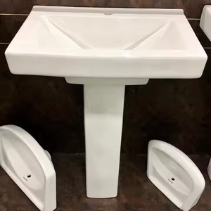 Vistaar Capri Ceramic Material Bathroom Sanitary Ware Products Pedestal Lavabo Sink Stand Basins for Hospitals in India - Product Image 5