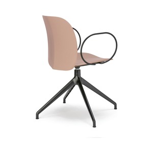 Fabric Upholstered <b>Swivel</b> Armchair with Star Base - Product Image 1