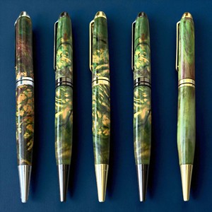 Bolígrafo de madera estabilizado de lujo hecho a mano 0,7mm ancho de escritura regalo de negocios recuerdo de boda pluma colección de zafiro - Product Image 1