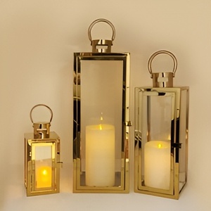 Luxurious Attractive Designer Metal <b>Lantern</b> Set Classic Candle Iron <b>Glass</b> <b>Lantern</b> Indian Stylish Heavy Duty 2024 - Product Image 3