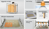 Imprimante 3D grand format industrielle OrangeStorm Giga à double extrudeur PLA, nouvelle pour le développement de prototypes et d'outillage