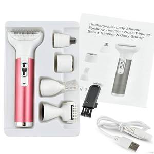 Rasoir électrique à double lame 5 en 1, portable, rechargeable par USB, rasoir pour l'épilation du visage, sans douleur, pour le visage et le corps - Product Image 6