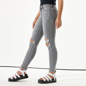 Nuevo Diseño, Jeans Desgastados de Invierno para Mujer, Corte Regular, Secado Rápido, Tela Cómoda y Transpirable, Precio Bajo, Venta al Por Mayor - Product Image 2