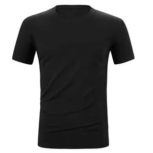 Soldes d'été 2026 : T-shirts homme 100 % coton à manches courtes, noir uni, personnalisables, style streetwear décontracté, design numérique - Product Image 2