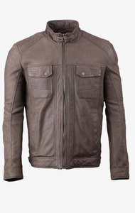 Veste en cuir de mouton pour hommes Veste en cuir pour hommes Veste noire de qualité supérieure à la mode Veste en cuir pour hommes - Product Image 6