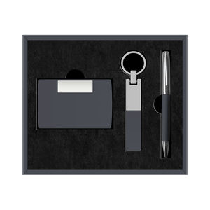 Set de Regalo Corporativo de Lujo Personalizado, Llavero con Tarjetero y Bolígrafo para Regalos de Bienvenida Empresariales con Caja de Regalo Conmemorativa - Product Image 5