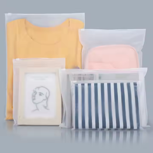 Custom Logo Frosted Apparel Matte PE <b>Zip</b> <b>Lock</b> Plastic <b>Bag</b> Custom Design Cosmetic <b>Clothes</b> Packaging <b>for</b> Clothing and Shoes - Product Image 2