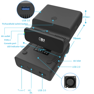 Convertitore Video Dock per Nintendo <span class=keywords><strong>Switch</strong></span>/OLED/<span class=keywords><strong>Switch</strong></span> 2 adattatore di <span class=keywords><strong>uscita</strong></span> HDMI per interruttore/Siwtch 2 Dock di raffreddamento - Product Image 3
