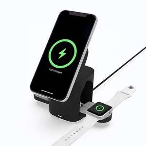 Chargeur sans fil pliable 15W avec logo personnalisé, protection OTP, port Type-C 3-en-1 pour montre intelligente et écouteurs - Product Image 2