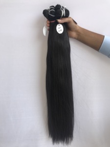 24 "Color 1B Straight Indian Virgin Single Donor Cabello humano 100% Cutícula completa alineada Trama doble en extensión de cabello al por mayor - Product Image 4