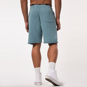 กางเกงขาสั้นซับเหงื่อทำจากผ้าฝ้าย100% วินเทจผ้าเฟรนช์เทอร์รี่ผ้าเช็ดเหงื่อเสื้อผ้าแนวสตรีทเสื้อกางเกงวิ่งจ็อกเกอร์กันแดดซีดจางยืดหยุ่นได้โลโก้ตามต้องการ - Product Image 4