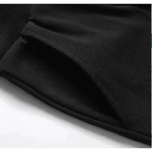 Pantalon de survêtement en toile épais et chaud pour l'hiver, respirant, écologique, doublure en polaire, fermeture éclair, coupe droite, ample, décontracté, thermique pour hommes - Product Image 6