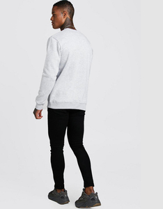 Sweat-shirt à col rond en coton 100% French Terry délavé à l'acide pour hommes, personnalisable avec logo OEM, vente en gros - Product Image 4