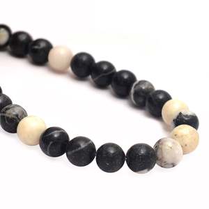 ลูกปัดพลอยธรรมชาติ Kamal Gems ลายม้าลาย 15 เส้น ขัดเงา งานฝีมือทำด้วยมือ - Product Image 3