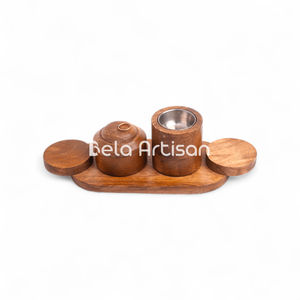 Ensemble de brûleur à bakhoor en bois et résine artisanale de luxe Bela, diffuseur d'aromathérapie, 3 3 pouces, cadeau parfait pour l'Aïd - Product Image 2