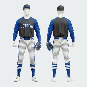 2026 Best Quality Men's <b>Baseball</b> Uniform 100% Polyester Breathable <b>Sets</b> with Private Logo Plus Size Options - Product Image 3