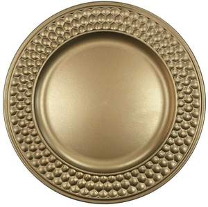 Placa de cargador envejecido, bolas de decoración de boda, diseño martillado, Vintage plato redondo, placa de cargador de Metal para servir comida, precio al por mayor - Product Image 1