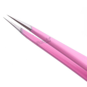 Pinzas de Precisión para Extensión de Pestañas Mega Volumen con Punta de Fibra y Logotipo Personalizado al por Mayor - Product Image 4