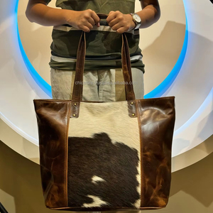 กระเป๋าสะพายไหล่หนังวัวแท้สำหรับผู้หญิงกระเป๋าถือความจุขนาดใหญ่ทำด้วยมือแฟชั่น - Product Image 4