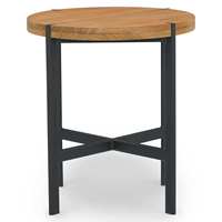 Table d'appoint extensible moderne, plateau en teck massif, pieds en fer, hôtel, villa, salon, durable, imperméable, mobilier d'extérieur