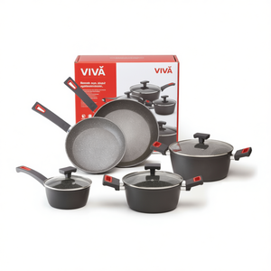 VIV 8-Piece Non-Stick Aluminum <b>Cookware</b> Set Dark Gray 2293 - Product Image 3