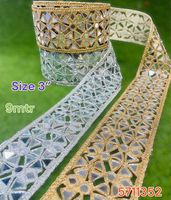 Dentelle brodée de paillettes sur mesure avec motif floral vintage, écologique, 100% coton pour chaussures et sacs