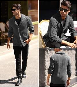 Nouveauté 2024 Pull en tricot fin chaud pour homme, respirant, col rond, avec couleurs contrastées pour l'hiver - Product Image 2