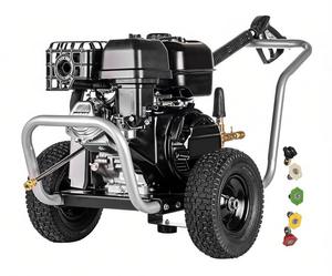 Idropulitrice a Gas da 4400 PSI, Idropulitrice da 4.0 GPM per Uso Commerciale, Motore, Tubo in Acciaio Intrecciato da 50 Piedi - Product Image 1