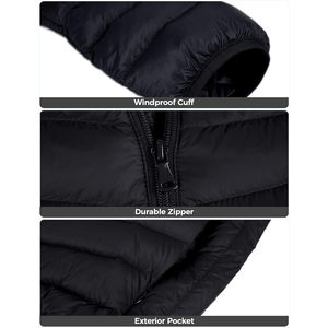 Blouson matelassé pour homme sur mesure, grande taille, style décontracté tendance, col montant, antibactérien, respirant, OEM - Product Image 4