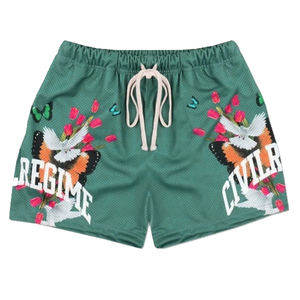 Vente en gros de shorts de basket-ball décontractés pour hommes en polyester 100% avec logo personnalisé design imprimé Street Wear tailles XS et XXS respirant - Product Image 1